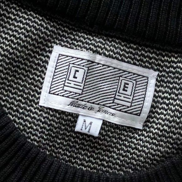 Cavermpt Black Long Sleeve Hoodie White Raven Loose Dropped Shoulders - Picture 12 of 13